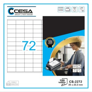 CS-2272 Kendinden Yapışkanlı A4 Lazer Etiket 35×23,3 mm